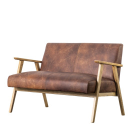 Neyland 2-Seater Sofa – Brown Leather